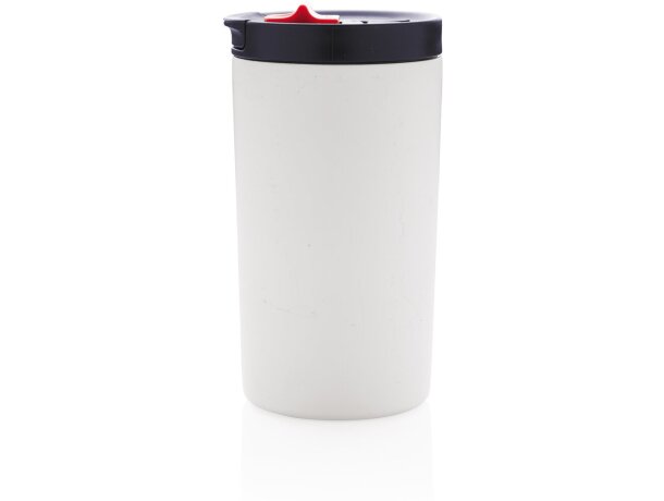 Taza antigoteo 300ml de doble pared con cierre de seguridad Blanco/azul detalle 20