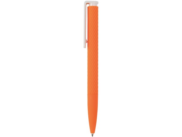 Bolígrafos con nombre plástico con clip tinta azul Naranja/blanco detalle 49