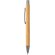 Bolígrafo fino de bambú de diseño Marron/plata detalle 1