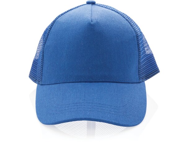 Gorra personalizable de 5 paneles en algodón cepillado 190 gr impact aware™ Azul detalle 30