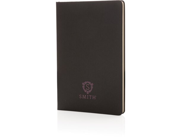 Libreta A5 FSC® de tapa dura Negro detalle 6