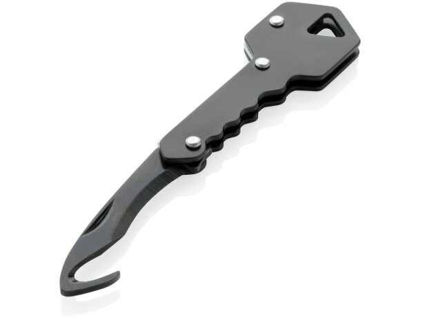 Cutter promocional con personalización acero inoxidable negro Negro detalle 9