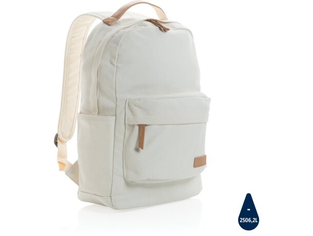 Mochila portátil 14 pulgadas con diseño en algodón reciclado Verde detalle 41