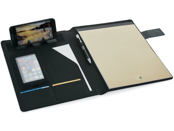 Carpeta Sahibganj A4 con soporte tablet y funda para móvil Azul/negro detalle 8