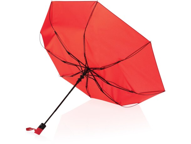 Mini paraguas automático ecológico RPET 190T Impact AWARE ™ Rojo detalle 8
