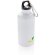 Botella deportiva de aluminio reutilizable con mosquetón Blanco detalle 16