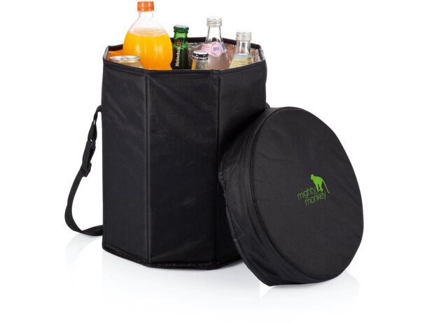 Bolsas térmicas forma cilindrica poliéster para usar como asiento Negro detalle 3