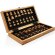 Juego de ajedrez plegable de madera de lujo Marron detalle 1