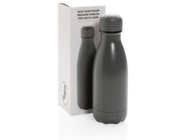 Botella de acero inoxidable al vacío de color sólido 260ml Gris detalle 17