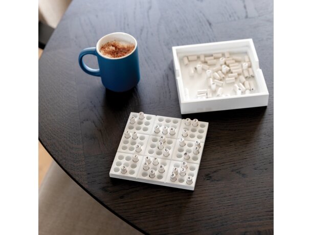 Juego Sudoku de madera FSC Blanco detalle 5