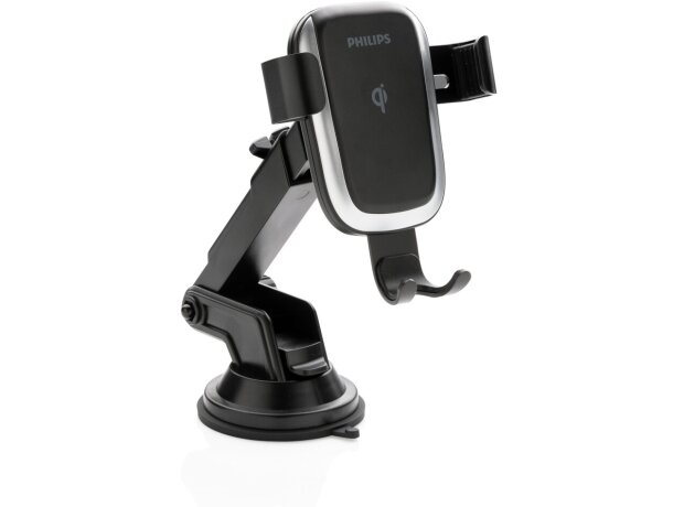 Soporte Philips de coche con carga inalámbrica Qi de 10W Negro detalle 10