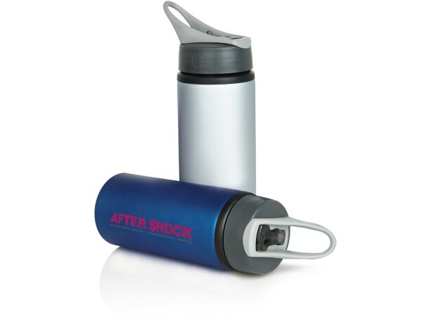 Botella deportiva con logo asa de transporte polipropileno Gris/antracita detalle 5