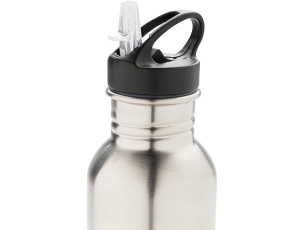 Botella de actividad acero inoxidable Deluxe Plata detalle 29