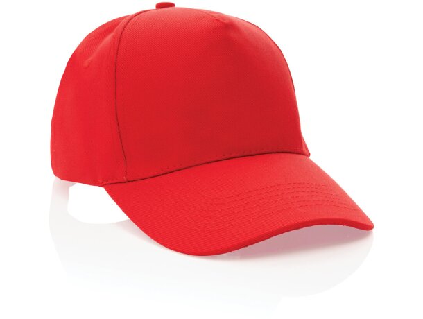 Gorra de algodón reciclado Impact 280gr con trazador AWARE™ Rojo detalle 30