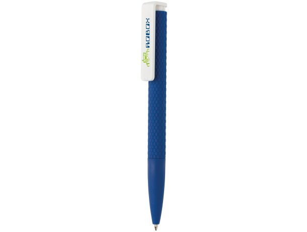 Bolígrafos con nombre plástico con clip tinta azul Azul marino/blanco detalle 57