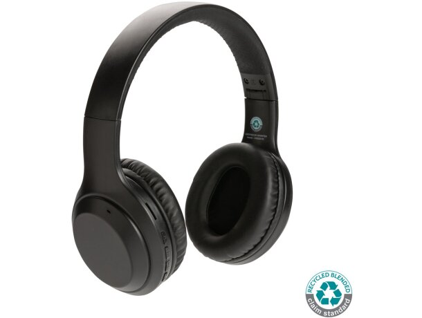Auriculares Bluetooth Jinzhou reciclados con micrófono integrado Negro detalle 9
