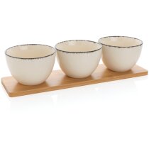 Set de cuencos Ukiyo de 3 piezas con bandeja de bambú