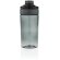 Botella antigoteo con auriculares inalámbricos personalizada antracita/negro