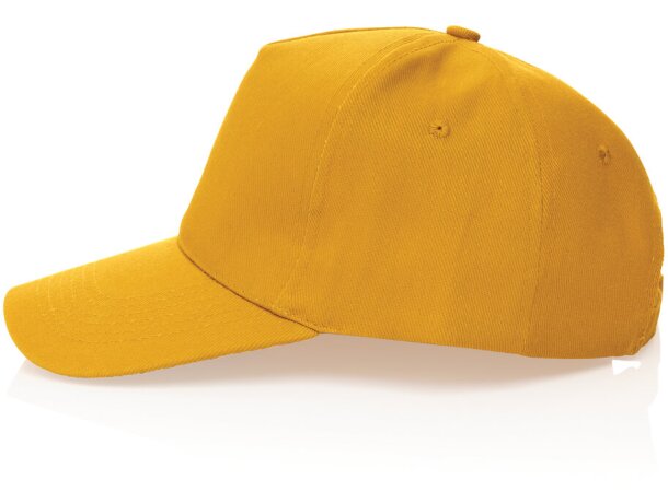 Gorra de algodón reciclado Impact 280gr con trazador AWARE™ Amarillo detalle 48