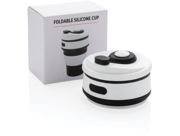 Tazas plegable de silicona Negro detalle 12