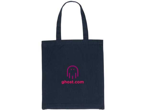 Tote sostenible 100% algodón Impact Aware Azul marino detalle 29