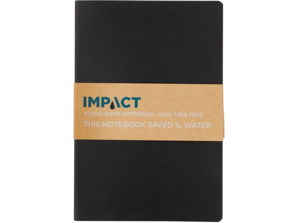 Cuaderno de papel de piedra de tapa blanda Impact A5 Negro detalle 1