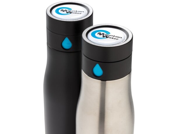 Botella de seguimiento de hidratación Aqua Negro/azul detalle 6