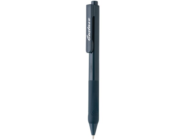 Bolígrafo con nombre empuñadura silicona tinta azul X9 Azul marino detalle 23