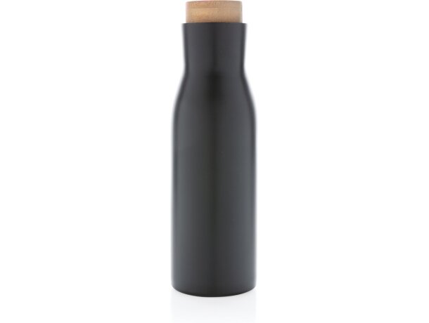Botella Clima al vacío antigoteo con tapa de acero Negro detalle 1