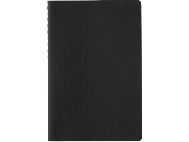 Libreta A5 de tapa blanda estándar FSC® Negro detalle 1