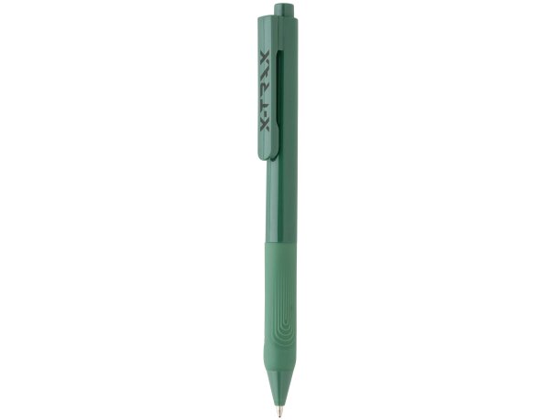 Bolígrafo con nombre empuñadura silicona tinta azul X9 Verde detalle 18