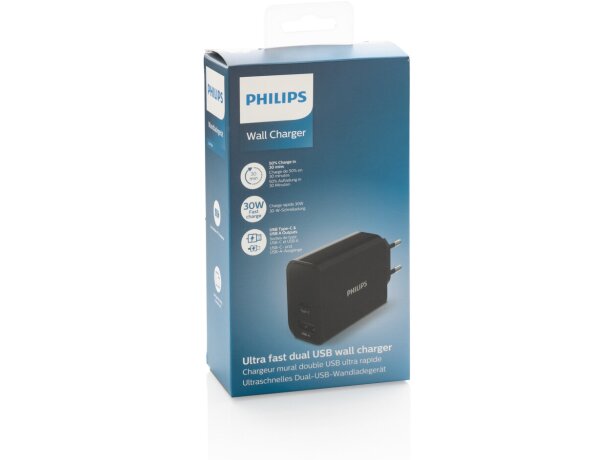 Cargador de pared PD ultrarrápido de Philips Negro detalle 7