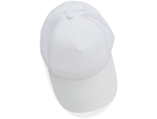 Gorra 5 paneles de algodón cepillado 190 gr Impact AWARE ™ Blanco detalle 16