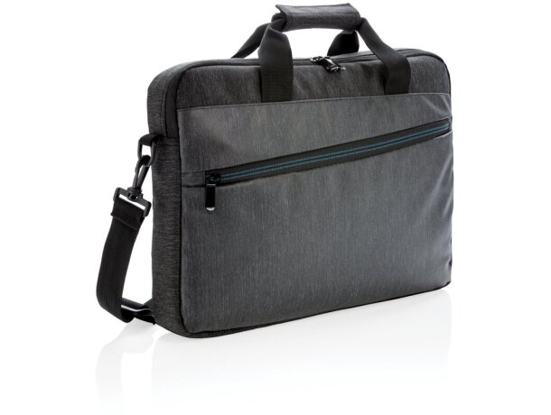 Maletín Yorkville poliéster 900D compartimentos portátil 15.6 Negro detalle 10