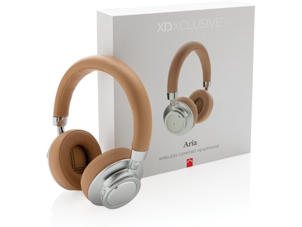 Auriculares inalámbricos Aria Marron detalle 28