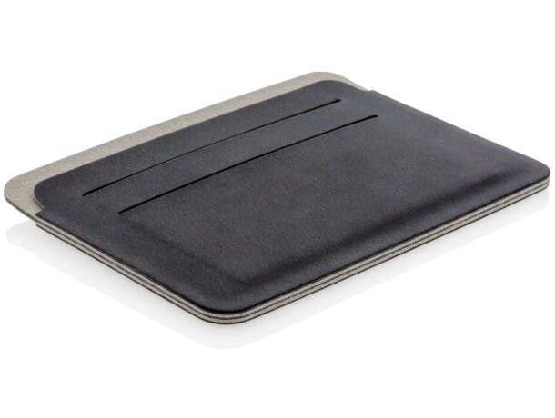 Tarjeteros corporativos bloqueo rfid ultra delgado para 8 tarjetas Negro/gris detalle 21
