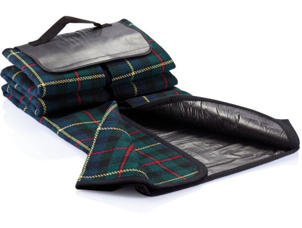 Manta picnic Tartan Kanakpur acrílica impermeable personalizados Azul marino detalle 7