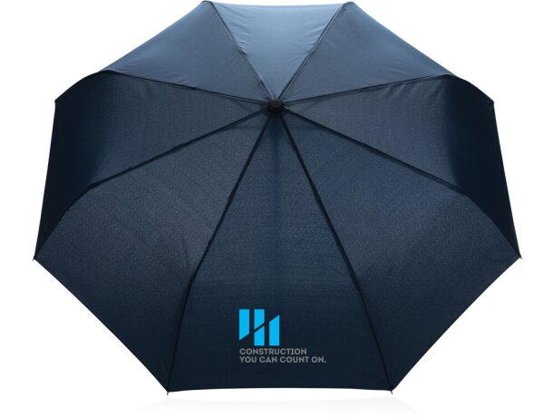 Paraguas ecológico automático RPET. Azul marino detalle 20