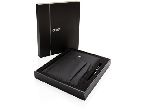 Set de libreta con bolígrafo para merchandising tinta azul Negro detalle 12