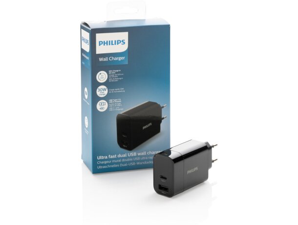 Cargador de pared PD ultrarrápido de Philips Negro detalle 6