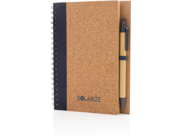 Cuaderno espiral de corcho con bolígrafo Azul detalle 18