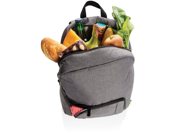 Mochila nevera Fargo RPET Gris detalle 1