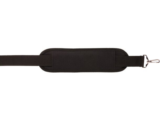 Bolsa térmica de poliéster con cremallera y bolsillo frontal Negro detalle 6