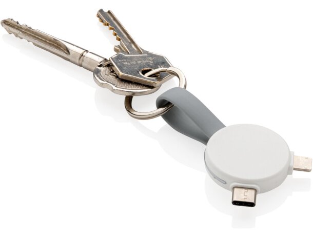 Cable redondo 3 en 1 Blanco detalle 7