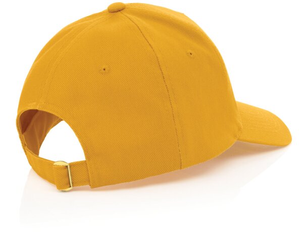 Gorra de algodón reciclado Impact 280gr con trazador AWARE™ Amarillo detalle 50