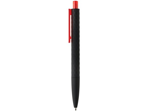Bolígrafos con nombre forma exclusiva de diamante y tacto suave Rojo/negro detalle 16