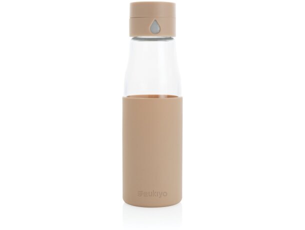 Botella de hidratación de vidrio Ukiyo con funda Marron detalle 33