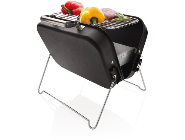 Barbacoa portátil de lujo en maleta Negro detalle 4