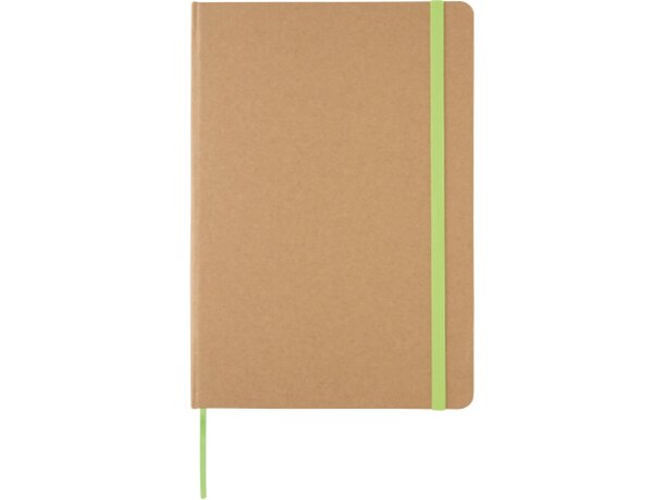 Libreta A5 reciclada de kraft Verde detalle 26