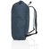 Mochila ecológica con logo hecha de botellas recicladas y ahorro de agua Azul marino detalle 24